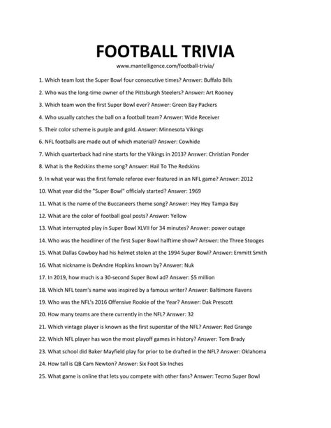 football quiz for kids with answers
